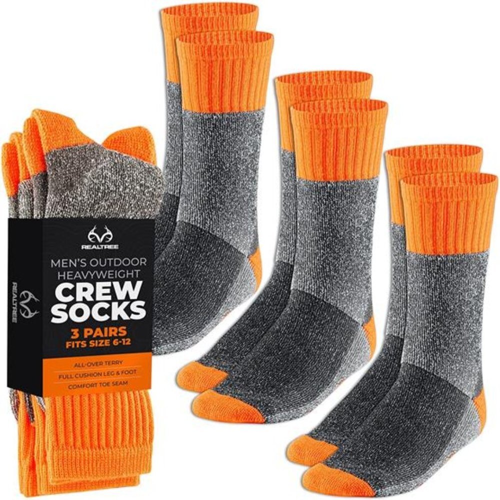 3 Pack Heavy Weight thermal Crew Sock - Thick Insulated Socks for Boots